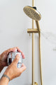 Carbon-based shower filters for odor-free water