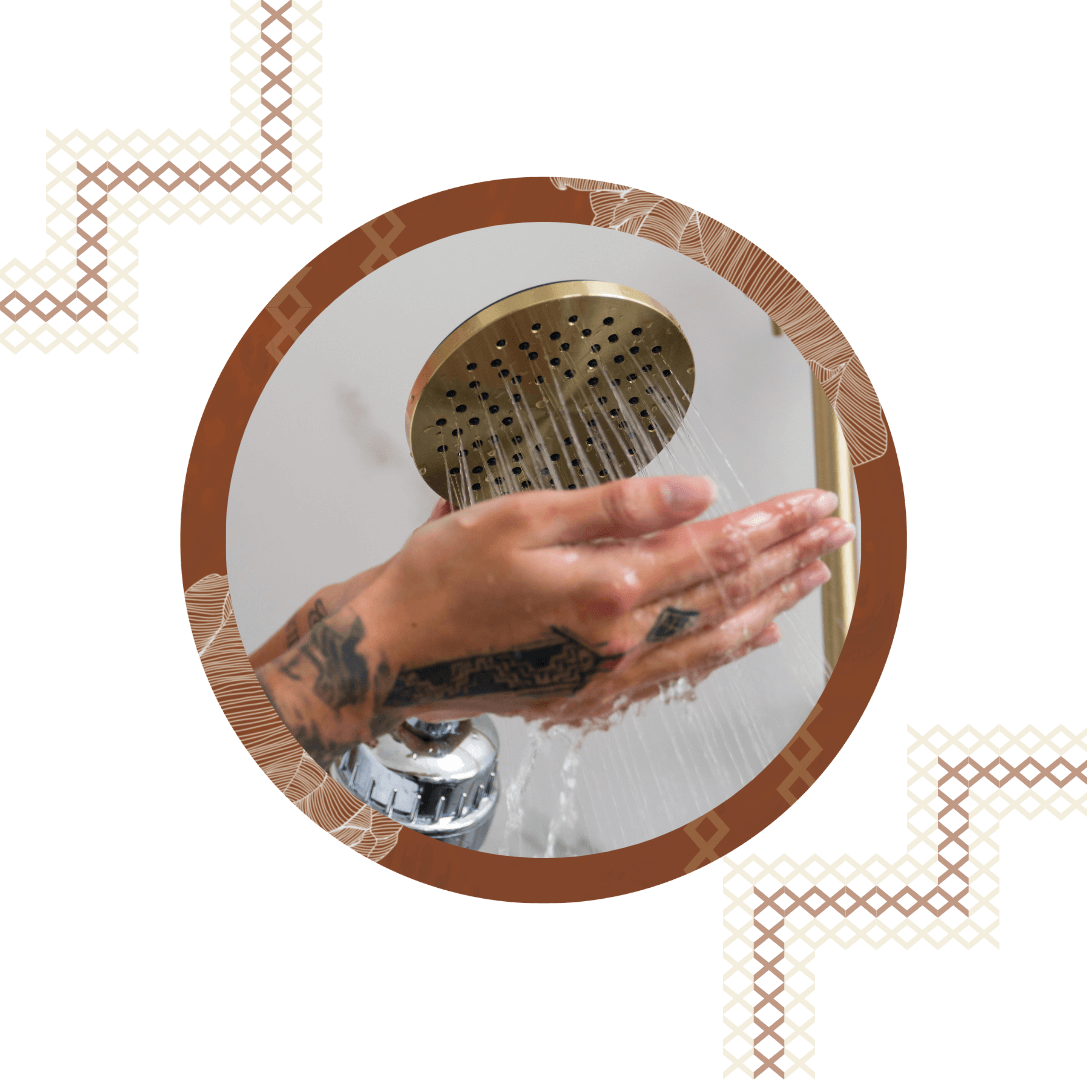 Gentle shower filters designed for sensitive skin types